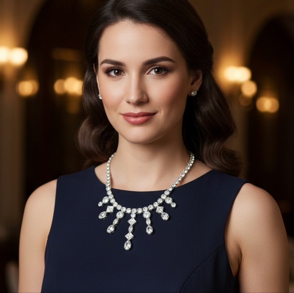 Beautiful Vintage crystal necklace